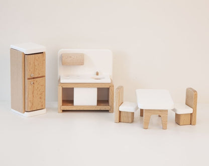 Mobilier de maison de poupée en bois - Ensemble de cuisine