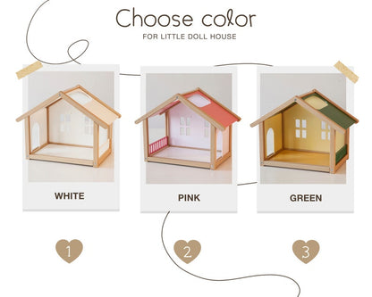 Petite maison de poupée en bois