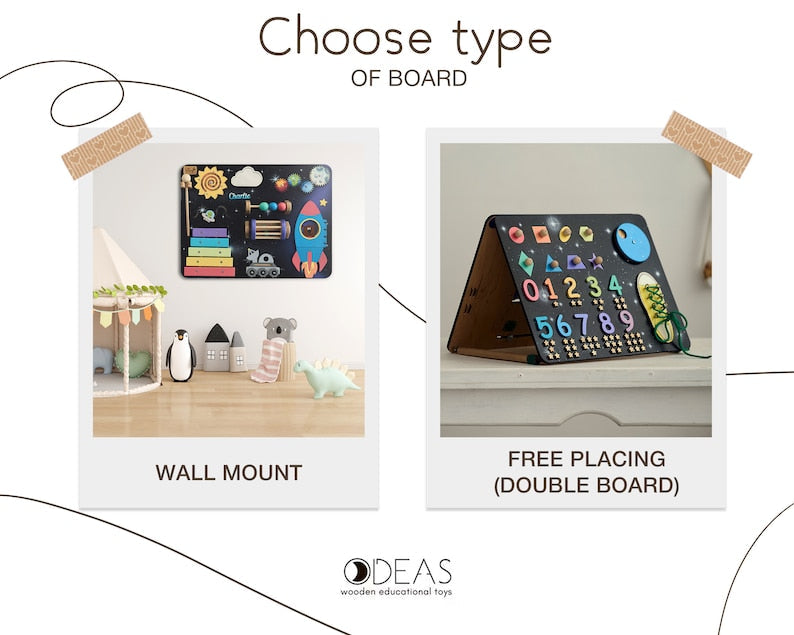 Petit tableau d'activités pour tout-petits 34x44 cm