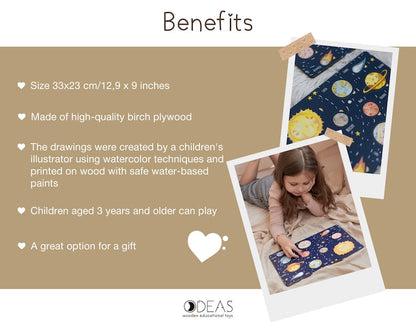 Puzzle en bois du système solaire