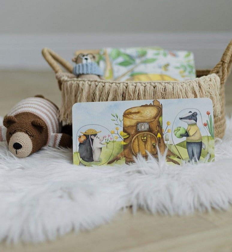 Puzzle en bois de la famille des lièvres