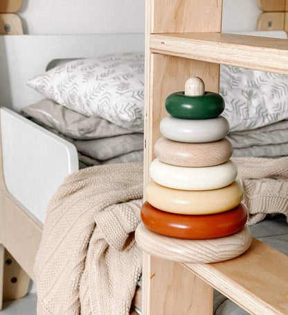 Jeu d'empilage en bois - Forêt d'automne